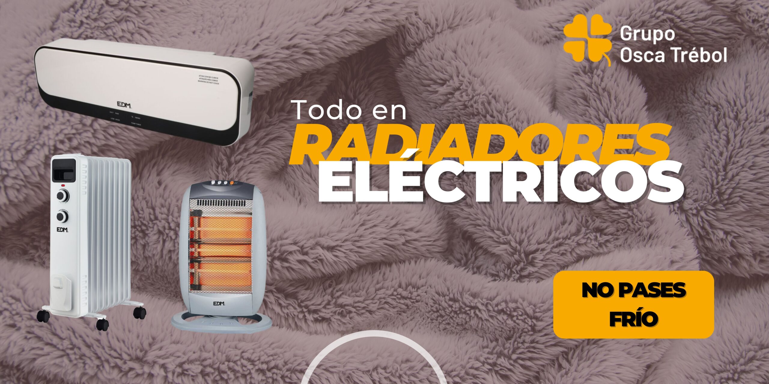 Portada de una ferretería online Ferretería El Trébol todo en radiadores eléctricos